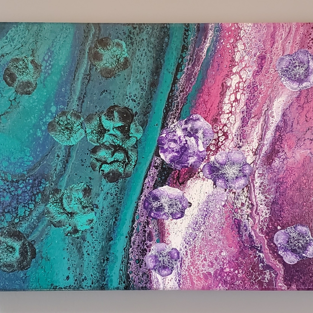 Acrylic Fluid Art on Canvas